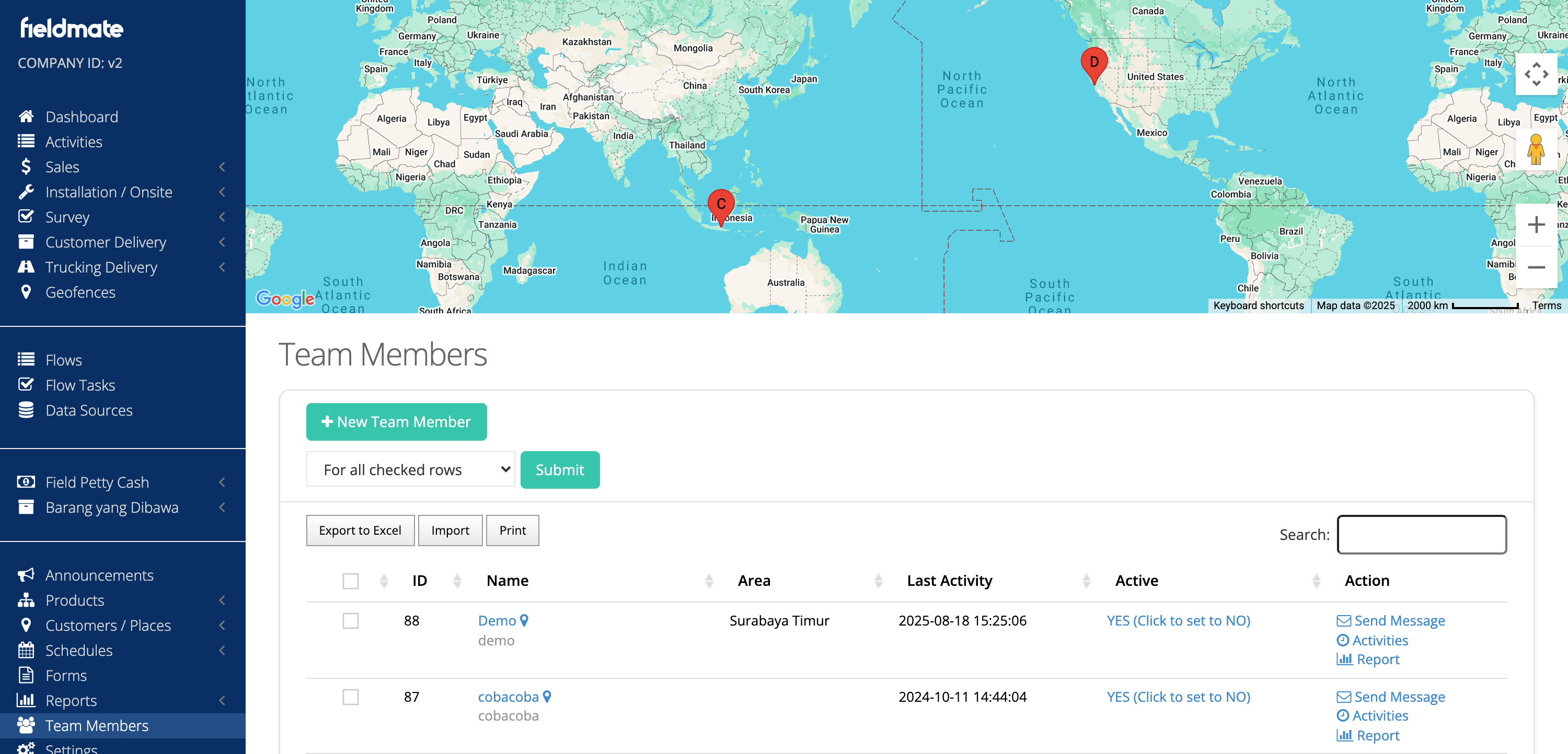 Fieldmate Dashboard